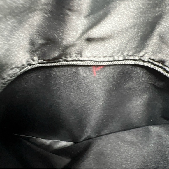 Jessica Simpson Lace Detail Large Black Leather Clutch With Magnetic Closure - Picture 7 of 8